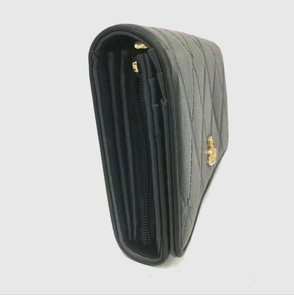 Vivienne Westwood Black Quilted Orb Leather Wallet - Picture 8 of 8